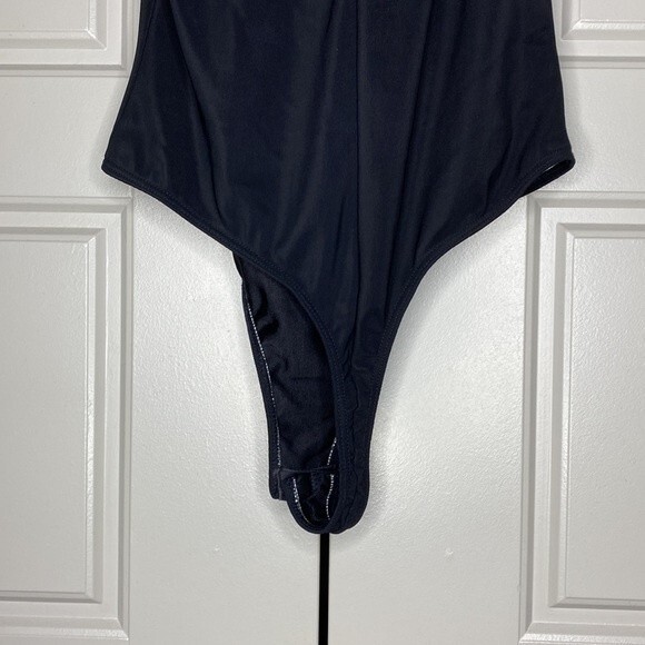 Kippy’s Swarovski Crystal Embellished Turtleneck Sleeveless Thong Bodysuit Sz M - Picture 4 of 8